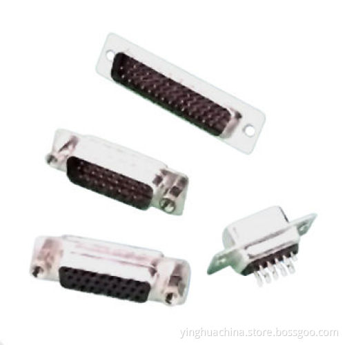 D-sub connector, high density/solder type/stamped pin through hole hex screw rivet male/female 0560
